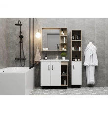 Комплект мебели дуб сонома/белый матовый 81 см Onika Тимбер 108045 + 4640021065198 + 208091