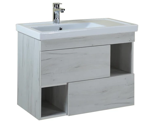 Тумба с раковиной дуб крафт белый 81 см Onika Санторини 108043 + 4640021065198