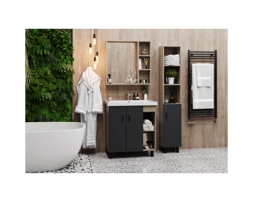 Тумба с раковиной дуб сонома/серый матовый 71 см Onika Тимбер 107057 + 4620008197746