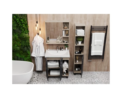 Тумба с раковиной дуб сонома/серый матовый 71 см Onika Тимбер 107057 + 4620008197746