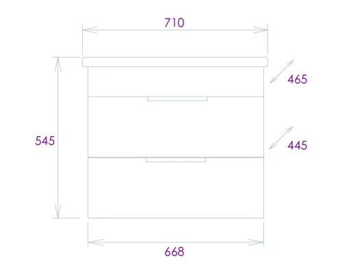 Тумба с раковиной дуб галифакс 71 см Onika Легран 107048 + 4620008197746