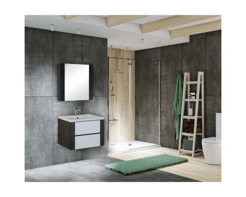 Комплект мебели белый глянец/ателье темный 70 см Onika Стоун 107045 + UM-COM70/1 + 207034