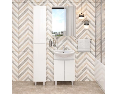 Тумба с раковиной белый глянец 61,5 см Onika Милтон 106146 + 4620008192772