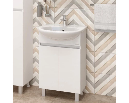 Комплект мебели белый глянец 61,5 см Onika Милтон 106146 + 4620008192772 + 205843