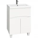 Тумба с раковиной белый глянец 60 см Onika Стрим 106144 + UM-COM60/1