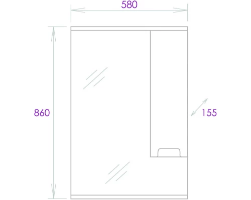 Комплект мебели белый глянец/кастелло 60,5 см Onika Харпер 106143 + UM-CAR60/1 + 205849