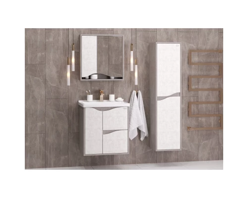 Тумба с раковиной светлый камень/бетон крем 60 см Onika Брендон 106138 + 1WH302421