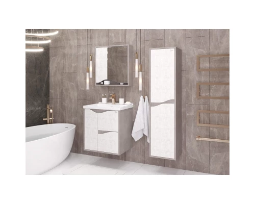 Тумба с раковиной светлый камень/бетон крем 60 см Onika Брендон 106138 + 1WH302421