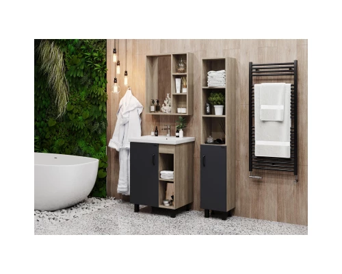 Тумба с раковиной дуб сонома/серый матовый 61 см Onika Тимбер 106117 + 4640021060773