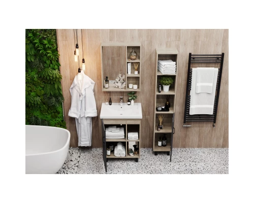 Тумба с раковиной дуб сонома/серый матовый 61 см Onika Тимбер 106117 + 4640021060773