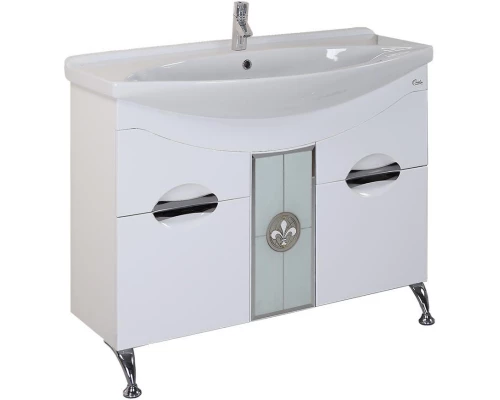 Тумба с раковиной белый глянец 106,5 см Onika Флорена 110504 + 4620008197388