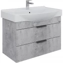 Тумба с раковиной бетон чикаго 80 см Onika Девис 108048 + 1WH302422