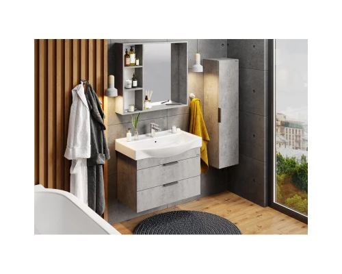 Комплект мебели бетон чикаго 80 см Onika Девис 108048 + 1WH302422 + 208093