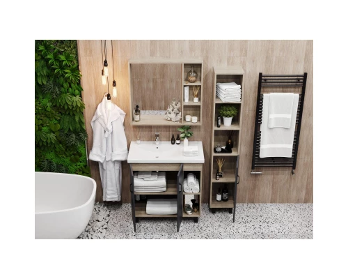 Тумба с раковиной дуб сонома/серый матовый 81 см Onika Тимбер 108046 + 4640021065198