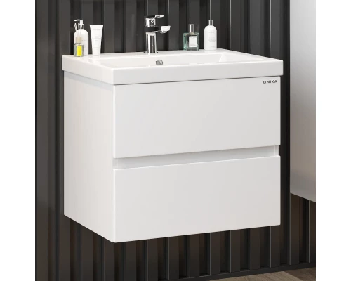 Комплект мебели белый глянец 70 см Onika Эвада 107059 + UM-COM70/1 + 206085