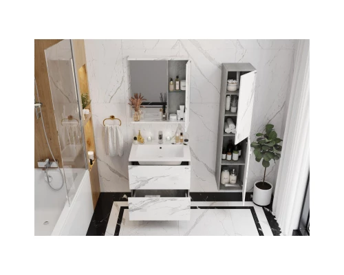 Тумба с раковиной мрамор/камень бетонный 66 см Onika Марбл 106548 + 4640021062203