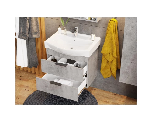 Тумба с раковиной бетон чикаго 65 см Onika Девис 106546 + 1WH302501
