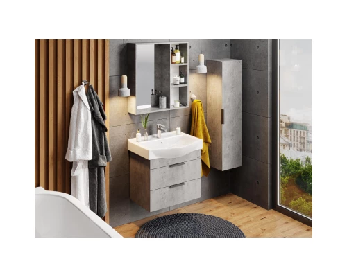 Комплект мебели бетон чикаго 65 см Onika Девис 106546 + 1WH302501 + 206542