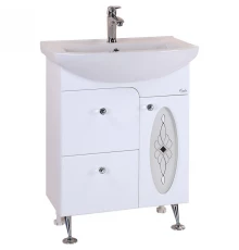 Тумба с раковиной белый глянец 65 см Onika Кристи 106538 + 4620008192475