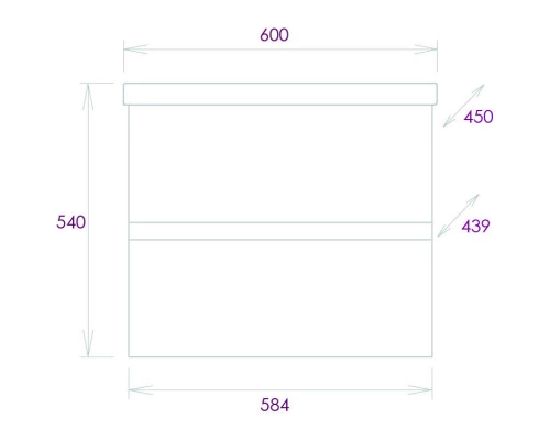 Тумба с раковиной белый глянец 60 см Onika Эвада 106145 + UM-COM60/1