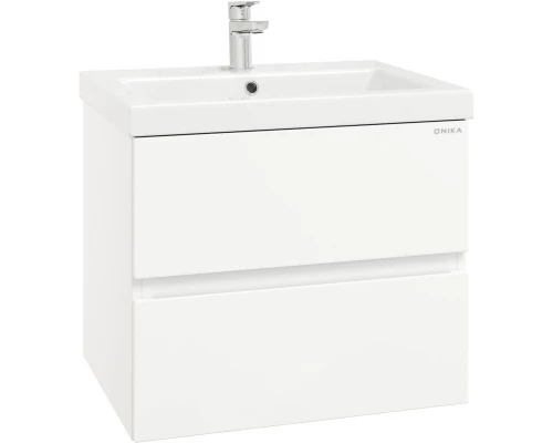 Комплект мебели белый глянец 60 см Onika Эвада 106145 + UM-COM60/1 + 206085