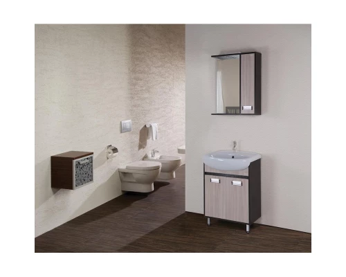 Тумба с раковиной венге луизиана/ясень шимо светлый 62 см Onika Гамма 106080 + UM-ERI60/1