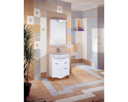 Комплект мебели белый глянец 61,5 см Onika Лайн 106044 + 4620008192772 + 205819