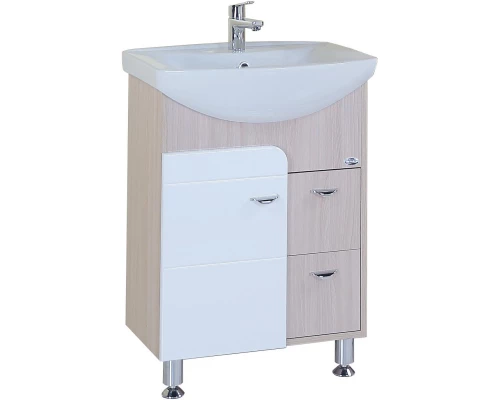 Комплект мебели белый глянец/ясень шимо 61,5 см Onika Стиль 106032 + 1.3120.3.S00.11B.0 + 205833