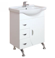 Тумба с раковиной белый глянец 60,5 см Onika Луна 106005 + 1WH110268