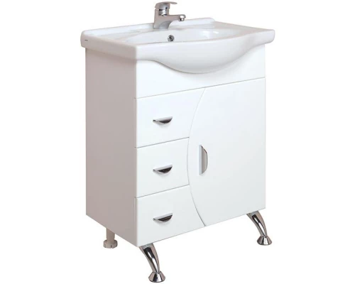 Комплект мебели белый глянец 60,5 см Onika Луна 106005 + 1WH110268 + 206014