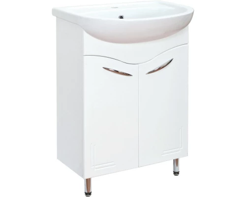 Комплект мебели белый глянец 60 см Onika Лада 106002 + 1WH110198 + 206015