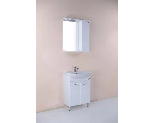 Комплект мебели белый глянец 60 см Onika Лада 106002 + 1WH110198 + 206016