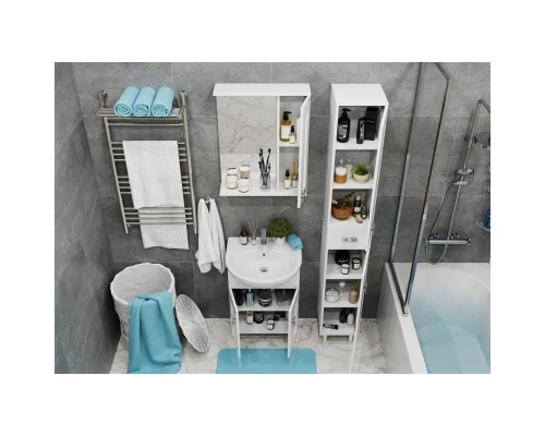 Тумба с раковиной белый глянец 54 см Onika Кристалл 105550 + UM-ERI55/1