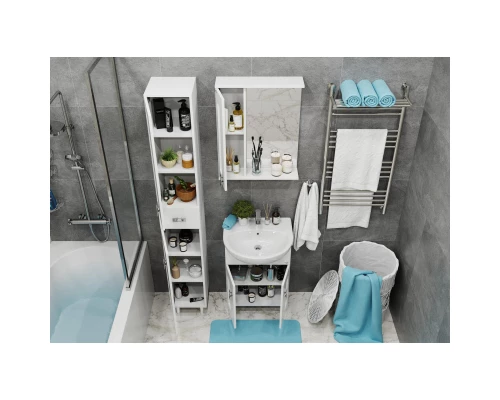 Комплект мебели белый глянец 54 см Onika Кристалл 105550 + UM-ERI55/1 + 205817