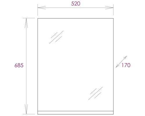 Комплект мебели дуб сонома/белый матовый 52 см разборная Onika Эко 105209 + 1.3120.1.S00.11B.0 + 205210