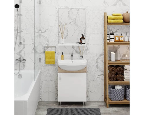 Комплект мебели дуб сонома/белый матовый 52 см Onika Эко 105207 + 1.3120.1.S00.11B.0 + 205210