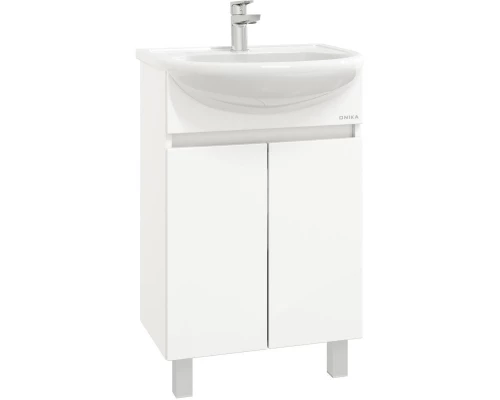 Тумба с раковиной белый глянец 51 см Onika Милтон 105036 + 4620008192758