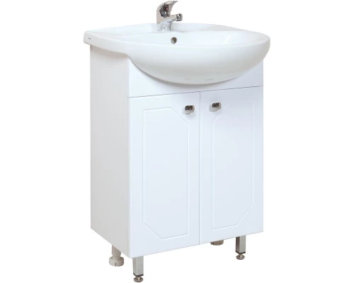 Тумба с раковиной белый глянец 50 см Onika Канны 105003 + 1WH110243