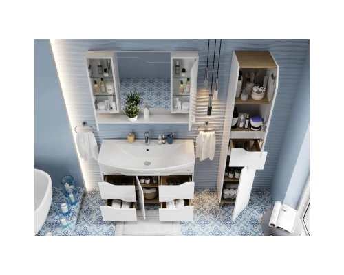 Комплект мебели белый глянец 106,5 см Onika Веронэлла 110508 + 4620008197340 + 210506