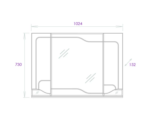 Комплект мебели белый глянец 106,5 см Onika Веронэлла 110508 + 4620008197340 + 210506