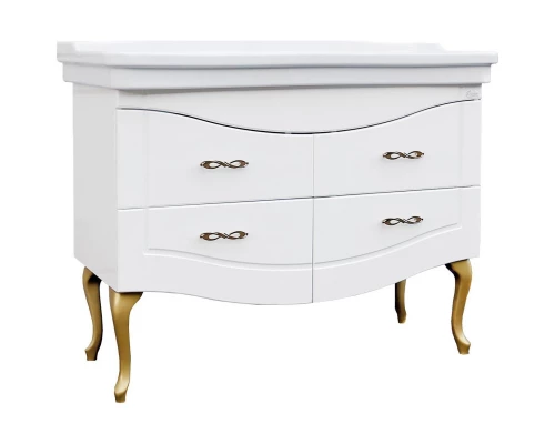 Комплект мебели белый глянец 106,5 см Onika Адель 110507 + 4640021063583 + 207030