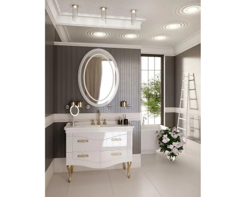 Комплект мебели белый глянец 106,5 см Onika Адель 110507 + 4640021063583 + 207030