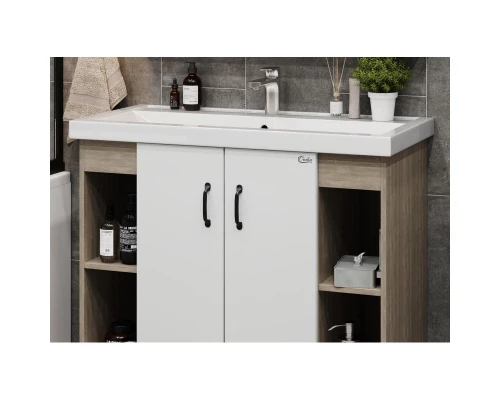 Тумба с раковиной дуб сонома/белый матовый 101,2 см Onika Тимбер 110011 + 4640021065204