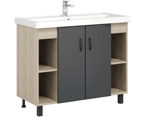 Тумба с раковиной дуб сонома/серый матовый 101,2 см Onika Тимбер 110010 + 4640021065204