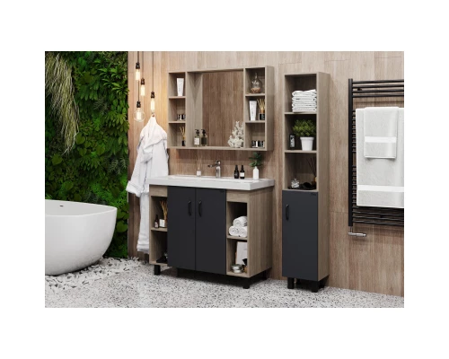 Комплект мебели дуб сонома/серый матовый 101,2 см Onika Тимбер 110010 + 4640021065204 + 210017