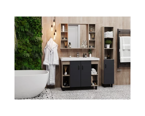 Комплект мебели дуб сонома/серый матовый 101,2 см Onika Тимбер 110010 + 4640021065204 + 210017