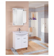 Комплект мебели белый глянец 66,5 см Onika Стелла 106503 + 1WH110174 + 206505