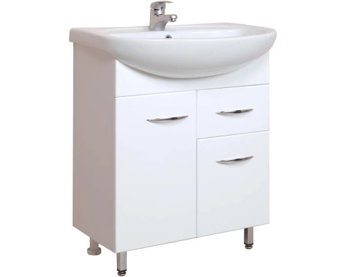 Комплект мебели белый глянец 66,5 см Onika Стелла 106503 + 1WH110174 + 206505