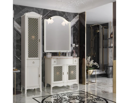 Зеркало 89,6x109,2 см слоновая кость Opadiris Виктория