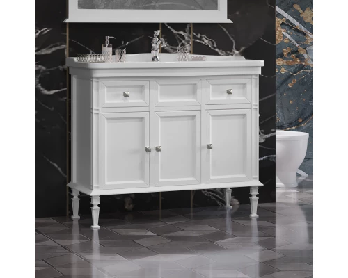 Тумба с раковиной белый матовый 105,5 см Opadiris Кантара